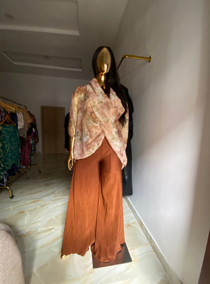 Chiffon Two-piece Dansiki Set